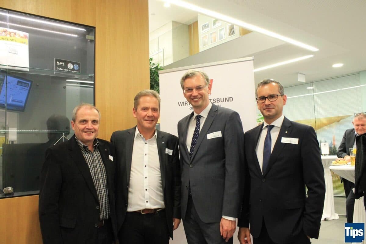 Hans Danninger, Franz Steinberger, Michael Strugl und Christian Köppl beim Netzwerktreffen